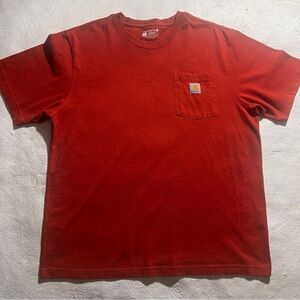 Carhartt Men's Vibrant Red Oversized T-Shirt Large